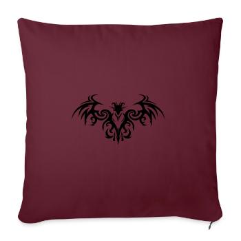 Chemise de dragon de conception de tatouage! - Housse de coussin décorative 45 x 45 cm - bordeaux - Devant
