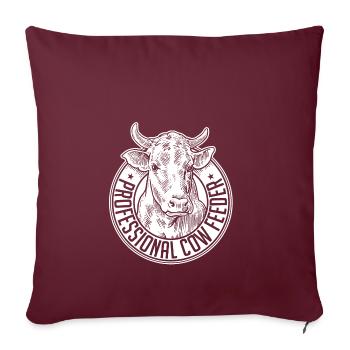 Professional cow feeder - Sofakissenbezug 45 x 45 cm - Burgunderrot - Vorne