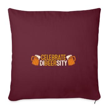 souligner la diversité des bières - Housse de coussin décorative 45 x 45 cm - bordeaux - Devant