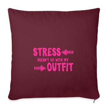TENUE - Housse de coussin décorative 45 x 45 cm - bordeaux - Devant