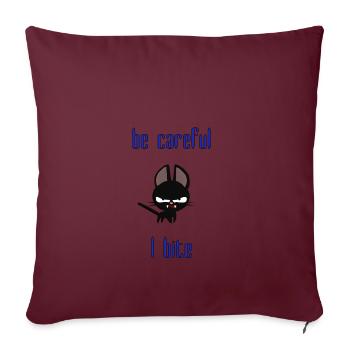 chat en colère fâché chat animal de compagnie idée cadeau - Housse de coussin décorative 45 x 45 cm - bordeaux - Devant