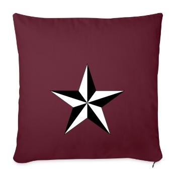 étoile nautique - Housse de coussin décorative 45 x 45 cm - bordeaux - Devant