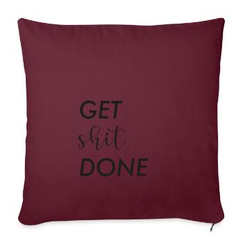 se fait chier - Housse de coussin décorative 45 x 45 cm - bordeaux - Devant