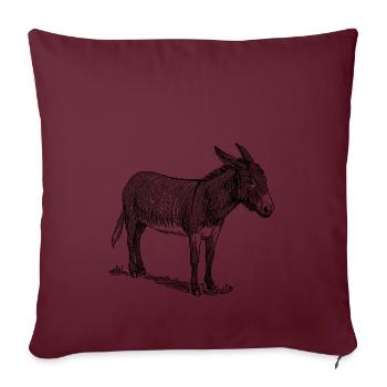 baudet - Housse de coussin décorative 45 x 45 cm - bordeaux - Devant