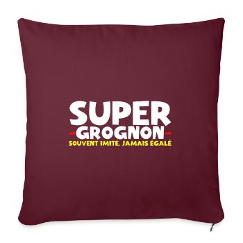 Super Grognon Souvent Imité Jamais Égalé - Housse de coussin décorative 45 x 45 cm - bordeaux - Devant