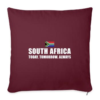 Afrique du Sud Pas de casques Pas de coussinets Afrique du Sud Rugby - Housse de coussin décorative 45 x 45 cm - bordeaux - Devant