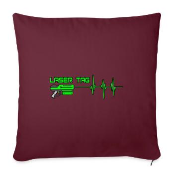 Laser Tag - Housse de coussin décorative 45 x 45 cm - bordeaux - Devant