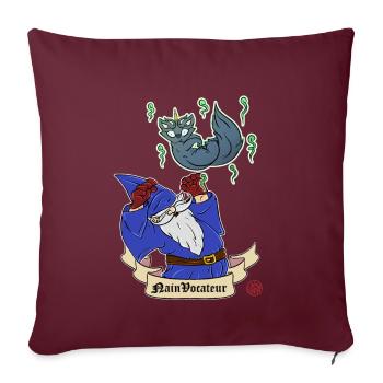 Nain invocateur - Nainvocateur - Housse de coussin décorative 45 x 45 cm - bordeaux - Devant