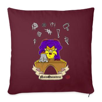 Nain inquisiteur - Nain quisiteur - Housse de coussin décorative 45 x 45 cm - bordeaux - Devant