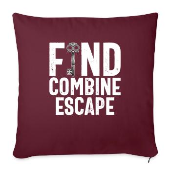 Escape Room - Sofakissenbezug 45 x 45 cm - Burgunderrot - Vorne