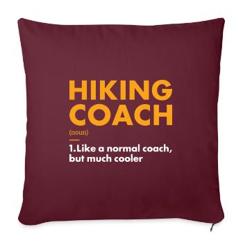 Hiker Coach Définition Randonnée - Housse de coussin décorative 45 x 45 cm - bordeaux - Devant