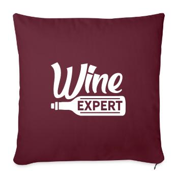 Vin Expert Vignoble Vigne Viticulture Vins - Housse de coussin décorative 45 x 45 cm - bordeaux - Devant