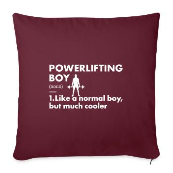 Sport Boy Powerlifting - Housse de coussin décorative 45 x 45 cm - bordeaux - Devant