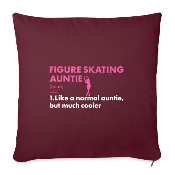 Sport Auntie Patinage Artistique - Housse de coussin décorative 45 x 45 cm - bordeaux - Devant