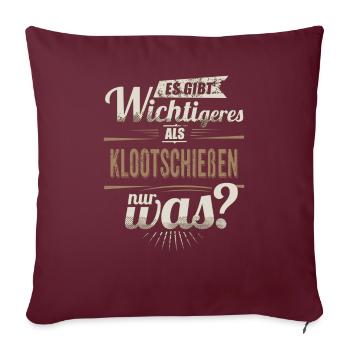 Sportler Motiv - Klootschießen - es gibt - Sofakissenbezug 45 x 45 cm - Burgunderrot - Vorne