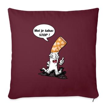 cigarette type 4 - Housse de coussin décorative 45 x 45 cm - bordeaux - Devant