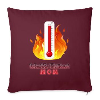 Fête des Mères Fête des Mères - Housse de coussin décorative 45 x 45 cm - bordeaux - Devant