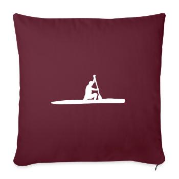 Canoë Canoë Vêtements de poche canadiens - Housse de coussin décorative 45 x 45 cm - bordeaux - Devant