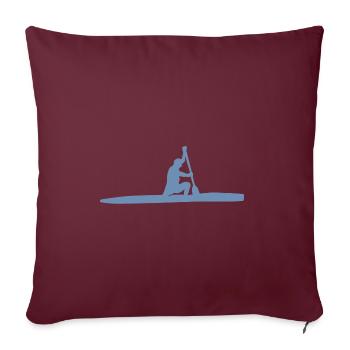 Canoë Canoë Vêtements de poche canadiens - Housse de coussin décorative 45 x 45 cm - bordeaux - Devant