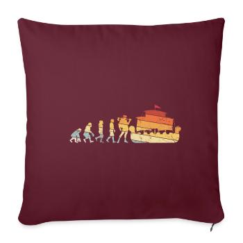 Evolution Design Affe Barbar Geschenk für Vikinger - Sofakissenbezug 45 x 45 cm - Burgunderrot - Vorne