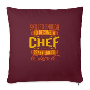 tête - Housse de coussin décorative 45 x 45 cm - bordeaux - Devant