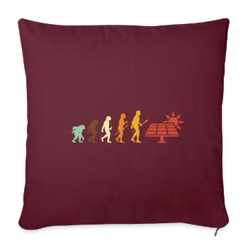 Energie solaire Photovoltaïque Energies renouvelables - Housse de coussin décorative 45 x 45 cm - bordeaux - Devant