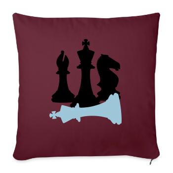 Chess, Checkmate - Housse de coussin décorative 45 x 45 cm - bordeaux - Devant