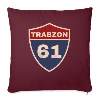 Trabzon - Housse de coussin décorative 45 x 45 cm - bordeaux - Devant