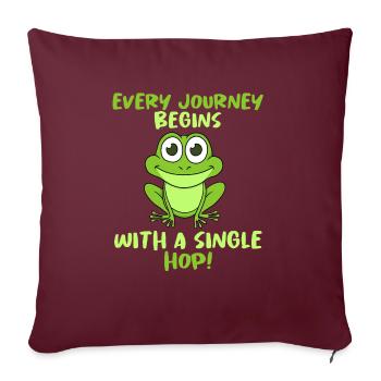 Frosch - Sofakissenbezug 45 x 45 cm - Burgunderrot - Vorne