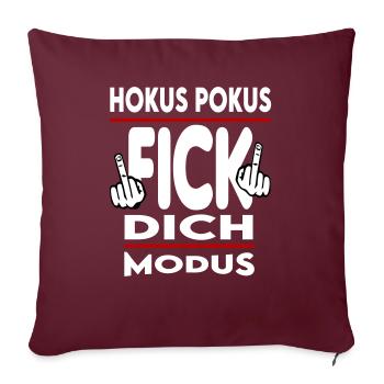 Hokus Pokus Fick dich Modus - Sofakissenbezug 45 x 45 cm - Burgunderrot - Vorne
