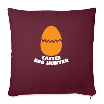 Frohe Ostern Kaninchen Lustiger Ostertag - Sofakissenbezug 45 x 45 cm - Burgunderrot - Vorne