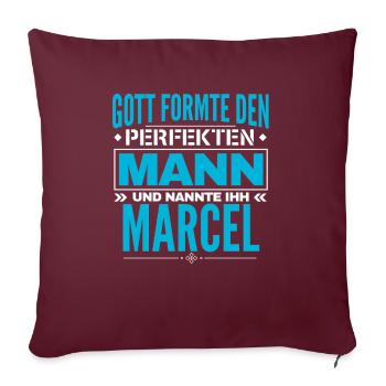 Marcel Name Design - Sofakissenbezug 45 x 45 cm - Burgunderrot - Vorne