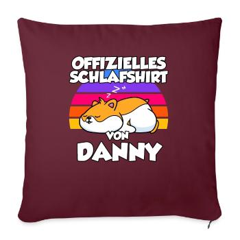 Offizielles Schlafshirt Von Danny - Sofakissenbezug 45 x 45 cm - Burgunderrot - Vorne