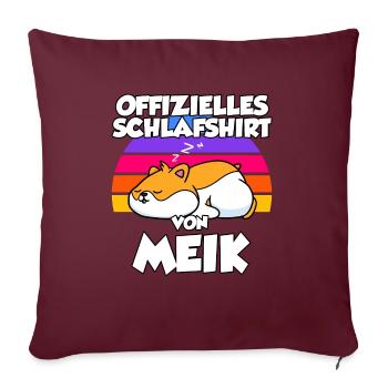 Offizielles Schlafshirt Von Meik - Sofakissenbezug 45 x 45 cm - Burgunderrot - Vorne