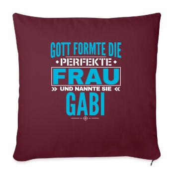 Gabi Name Design - Sofakissenbezug 45 x 45 cm - Burgunderrot - Vorne