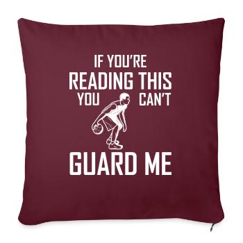 Basket-ball - Housse de coussin décorative 45 x 45 cm - bordeaux - Devant