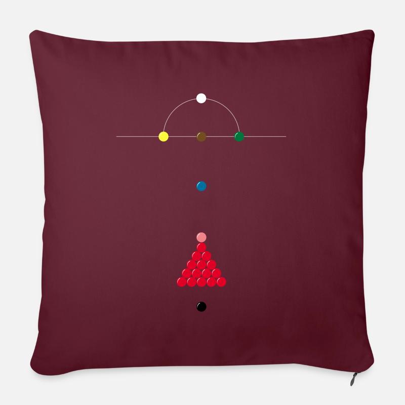 Snooker - Sofakissenbezug 45 x 45 cm - Burgunderrot
