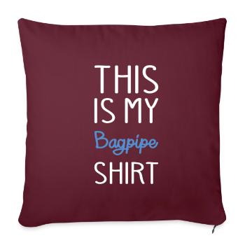 Cornemuse cornemuse écossaise pipe cadeau d’instrument - Housse de coussin décorative 45 x 45 cm - bordeaux - Devant