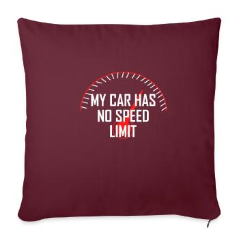 My Car has no speed limit auto kfz design - Sofakissenbezug 45 x 45 cm - Burgunderrot - Vorne