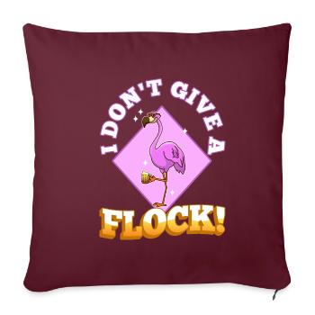 I don't give a flock - Sofakissenbezug 45 x 45 cm - Burgunderrot - Vorne
