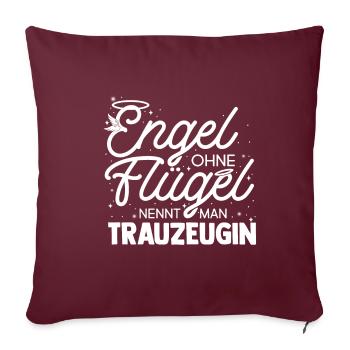 Junggesellinnenabschied Brautjungfer Hochzeit Team - Sofakissenbezug 45 x 45 cm - Burgunderrot - Vorne