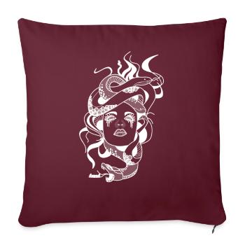 La cruelle Méduse - Housse de coussin décorative 45 x 45 cm - bordeaux - Devant