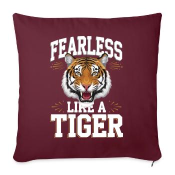 Tigre Animal Zoo Animal sauvage - Housse de coussin décorative 45 x 45 cm - bordeaux - Devant
