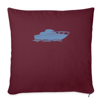 Conception de bateaux à moteur pour les plaisanciers à moteur - Housse de coussin décorative 45 x 45 cm - bordeaux - Devant