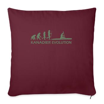 Kanadier Evolution Shirt mit Schrift - Sofakissenbezug 45 x 45 cm - Burgunderrot - Vorne