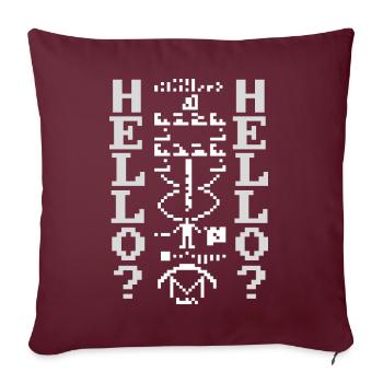 Message d’Arecibo, espace de message de radiofréquence - Housse de coussin décorative 45 x 45 cm - bordeaux - Devant