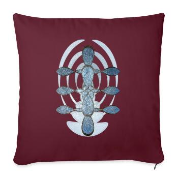 Résumé n° 65 - Housse de coussin décorative 45 x 45 cm - bordeaux - Devant