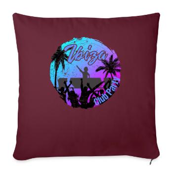 Ibiza Club Party - Sofakissenbezug 45 x 45 cm - Burgunderrot - Vorne