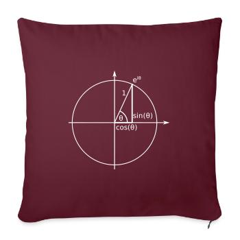 Unit circle Eulerian formula (Euler) - Sofa pillowcase 17,3'' x 17,3'' (45 x 45 cm) - burgundy - Front