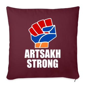 Artsakh strong - Housse de coussin décorative 45 x 45 cm - bordeaux - Devant